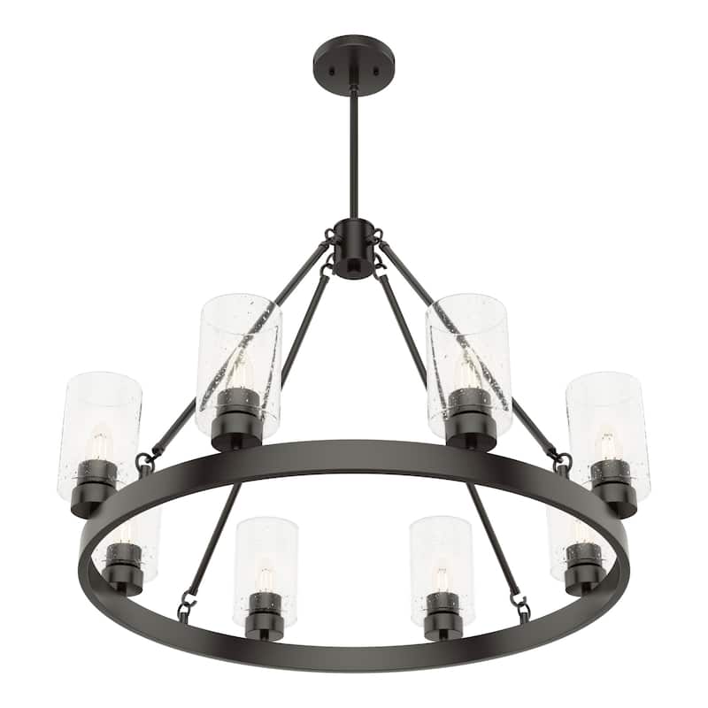 Hunter Hartland Wagon Wheel Chandelier - Dining Room, Kitchen, Entry - Modern Farmhouse, Industrial