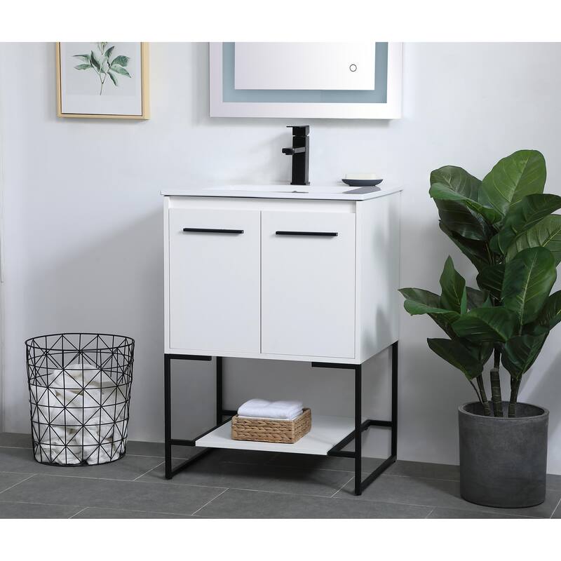 Drift 24 - 30 Inch Single Bathroom Vanity - 24 Inches - White