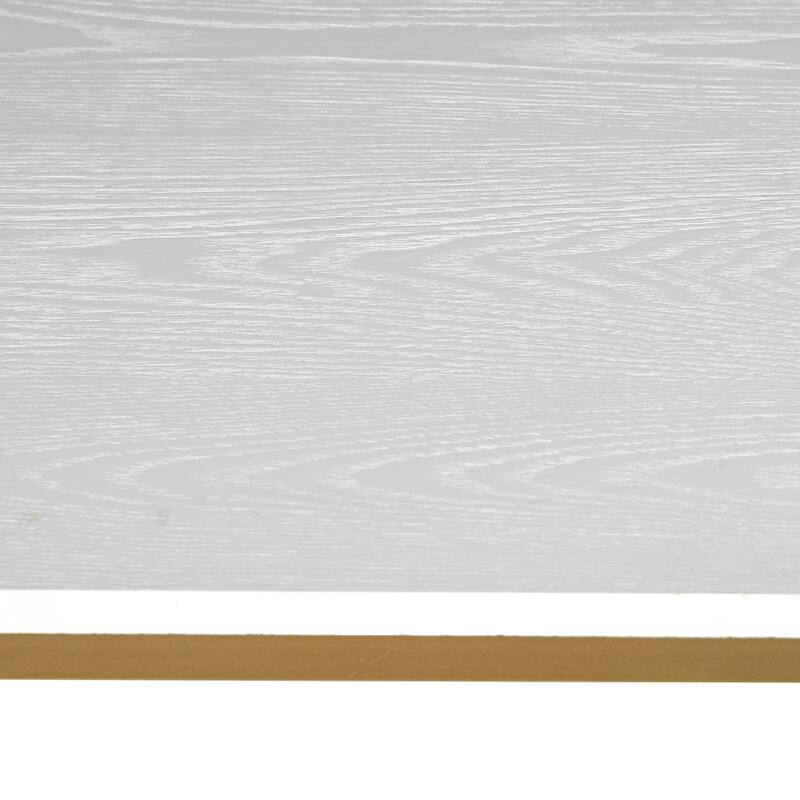 2-Tier Console Entry Table with Faux Marble Top and Gold Metal Frame