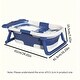 preview thumbnail 7 of 8, Folding Baby Bath Tub with Temperature Gauge and Cushion for 0-36 Months, Portable and Lightweight for Outdoor Bathing