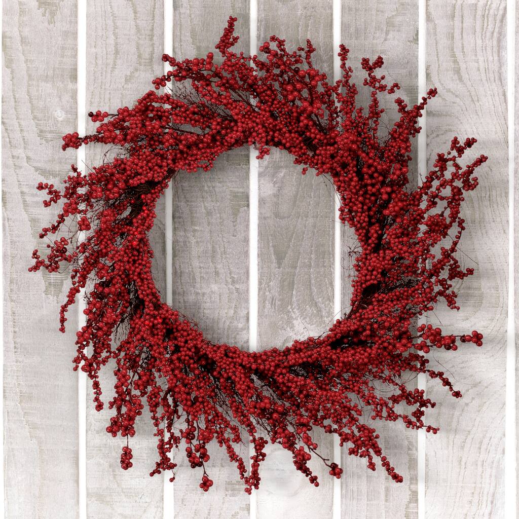 36" Berry Twig Wreath