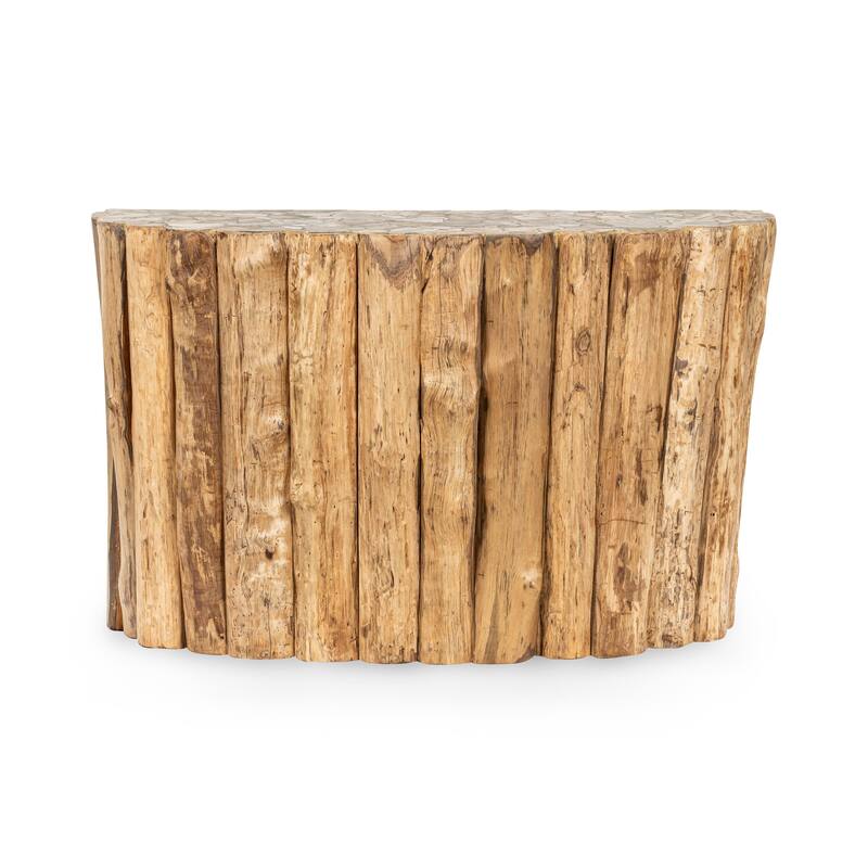 Classic Home Norwest Petrified Teak Wood Console Table
