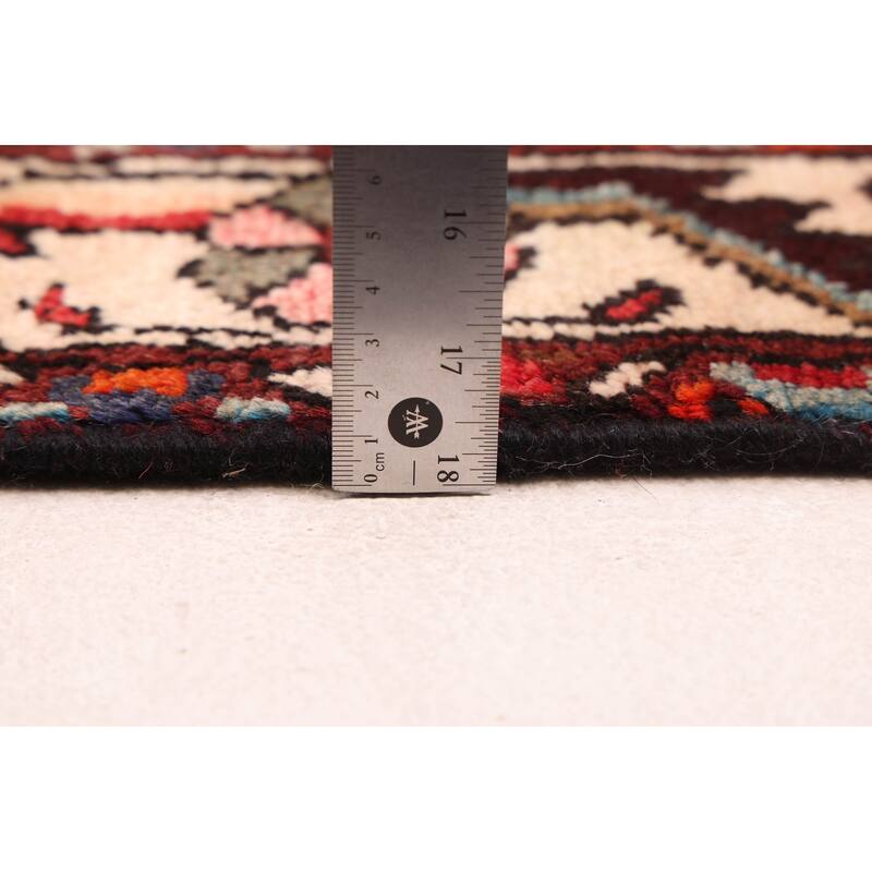 ECARPETGALLERY Hand-knotted Andelz Red Wool Rug - 3'5 x 10'2