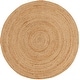 preview thumbnail 6 of 32, Nourison Natural Jute Indoor Solid Area Rug 3' x Round - Natural - Round