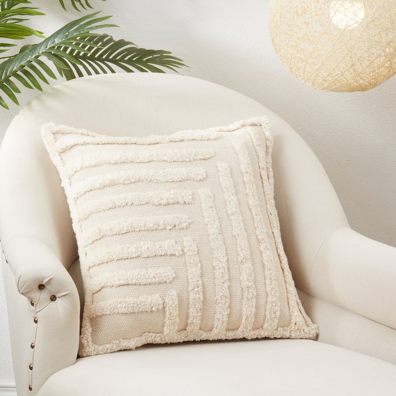 Sumptuous Tufted Elegance Throw Pillow