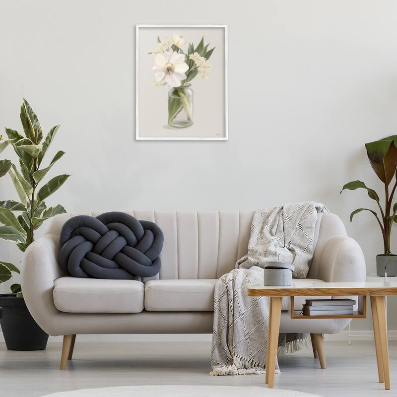 Stupell Spring Flower Bundle Vase Framed Giclee Art Design By House Fenway