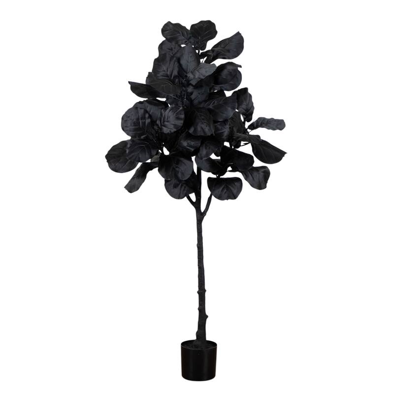 Fiddle Leaf Artificial Halloween Tree - 5' - Unlit