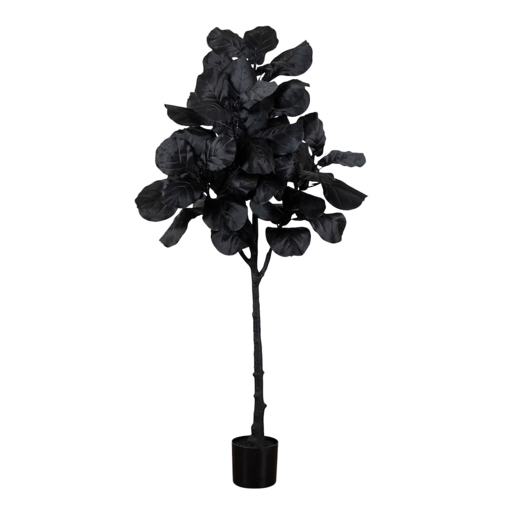 Fiddle Leaf Artificial Halloween Tree - 5' - Unlit