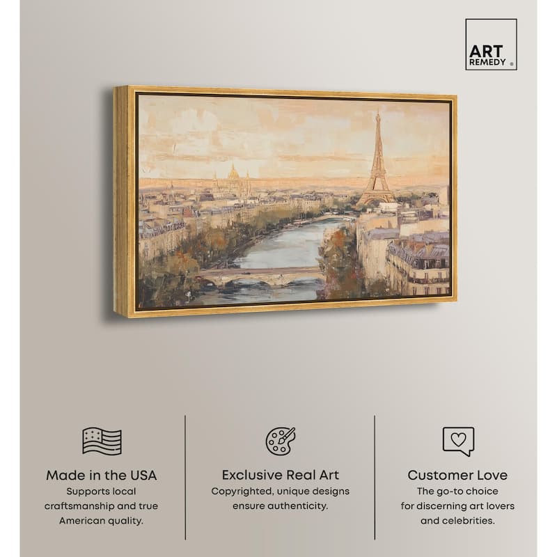 Sunrise Paris Canvas by Art Remedy