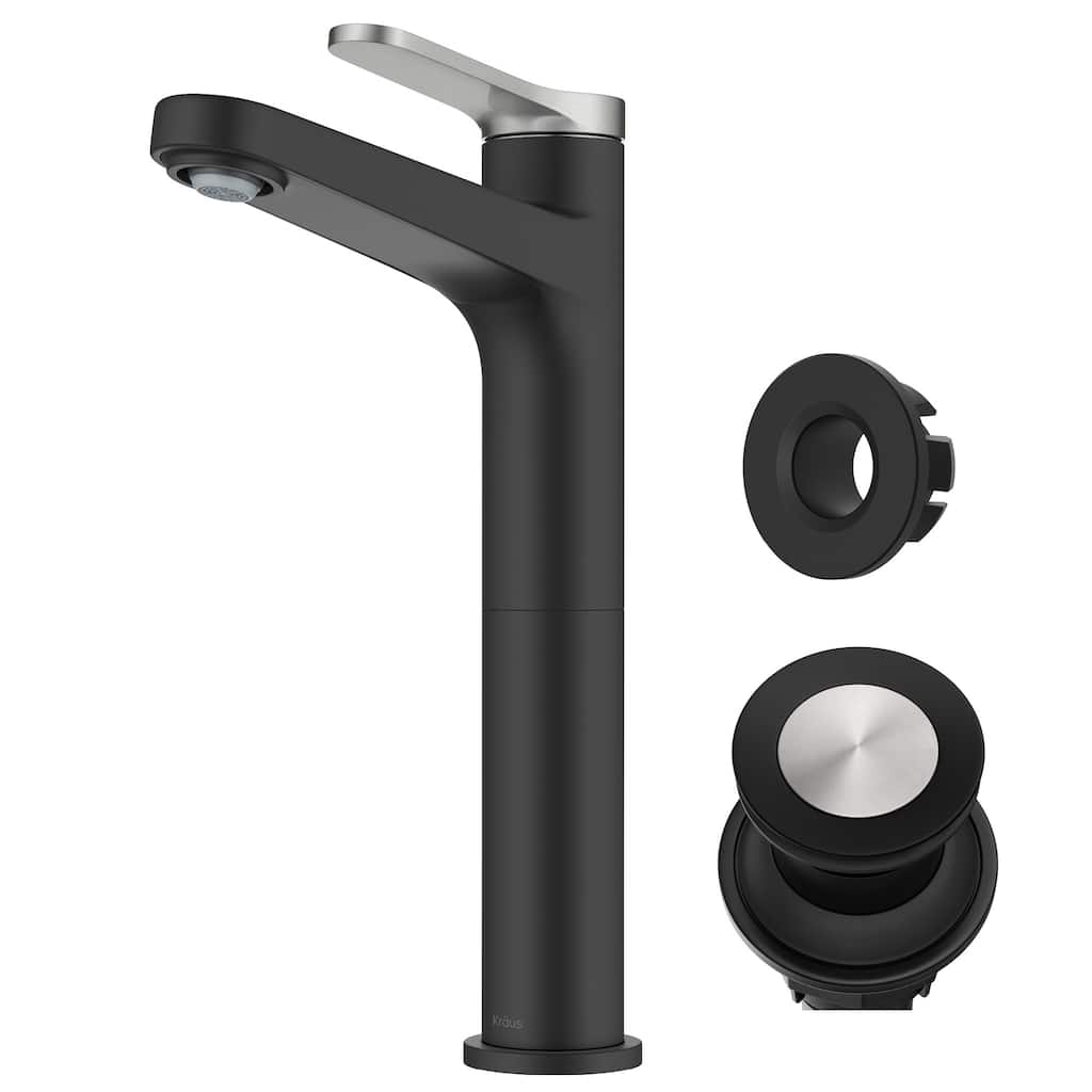 Kraus KVF-1410 Indy 1.2 GPM Vessel Single Hole Bathroom Faucet with