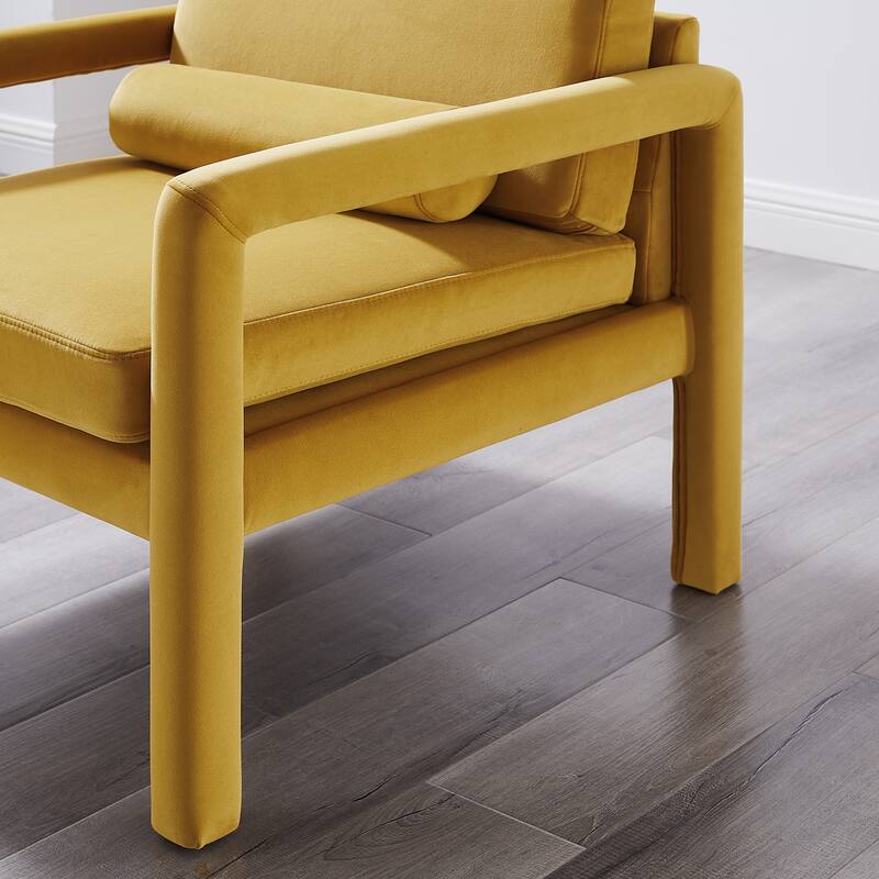 Art Leon Velvet Accent Armchair