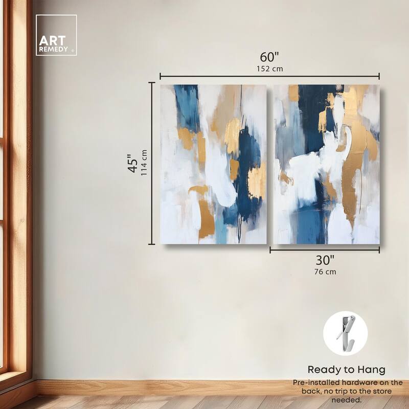Luminous Earthson Set Canvas Set of 2 by Art Remedy, Gallery Wrapped