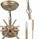 Mid-century Modern 8-Light Gold French Country Candle Chandelier for Living Room