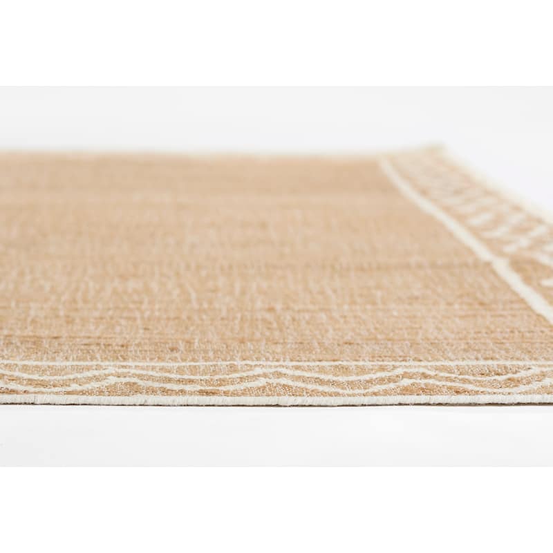 Erin Gates by Momeni Orchard Ripple Brown Hand Woven Wool and Jute Rug
