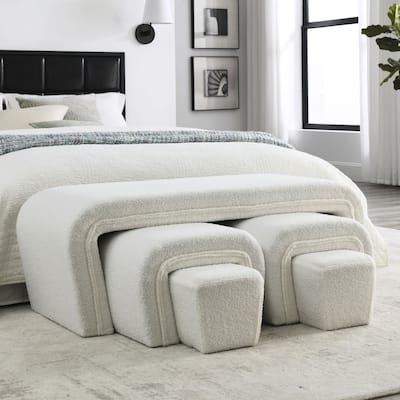 Modern Contemporary Upholstered Nesting Bench(including Four nesting benches)