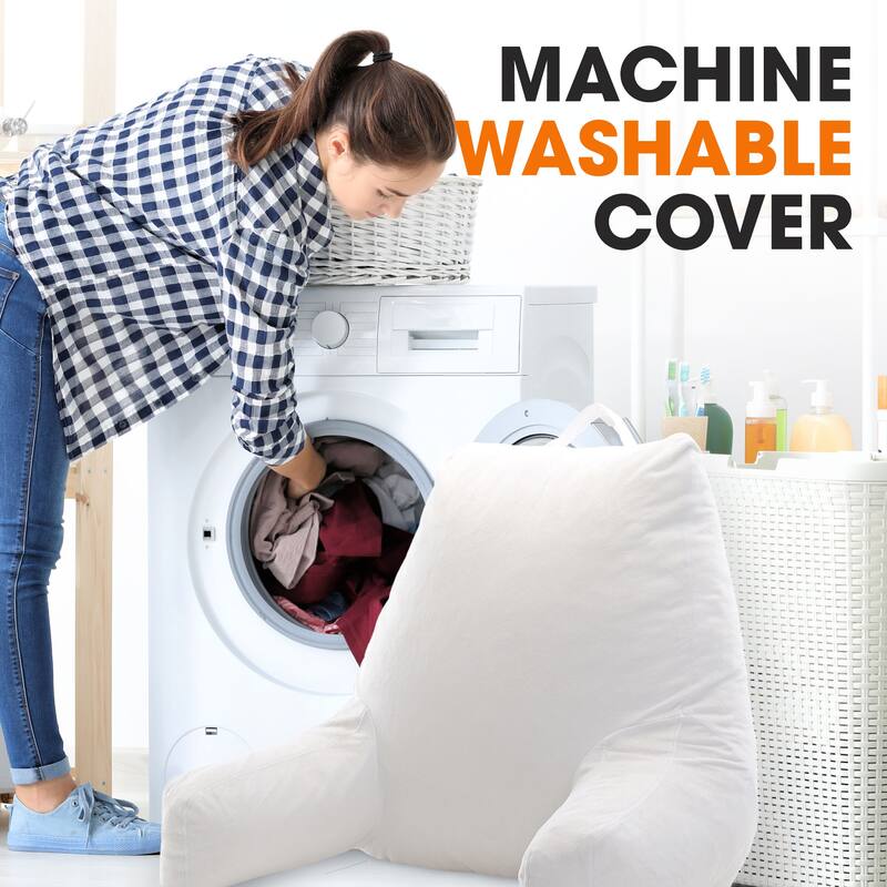 Cheer Collection Backrest Reading TV and Gaming Pillow with Armrest
