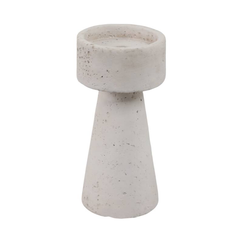 Pottery Taper Holder Cylindrical Top and Conical Base Design for Home