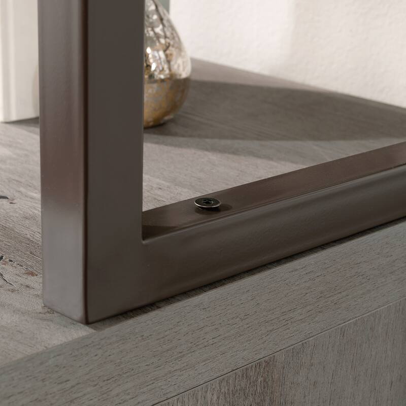 Wood Credenza Hutch with Impact-Resistant Design, Brown - 65.98" W x 16.54" D x 42.28" H