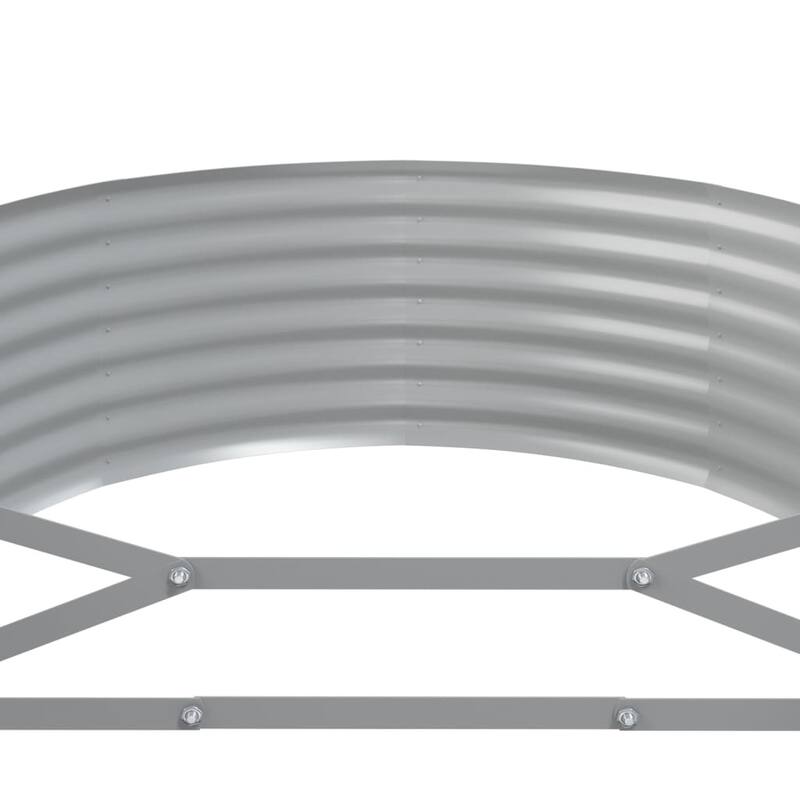 vidaXL Garden Raised Bed Powder-coated steel - 126.8 x 126.8 x 14.2 in