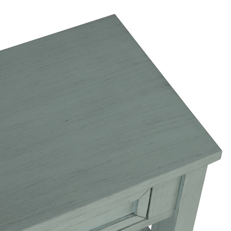 36" Wood Console Table with 4 Drawers & 1 Storage Shelf