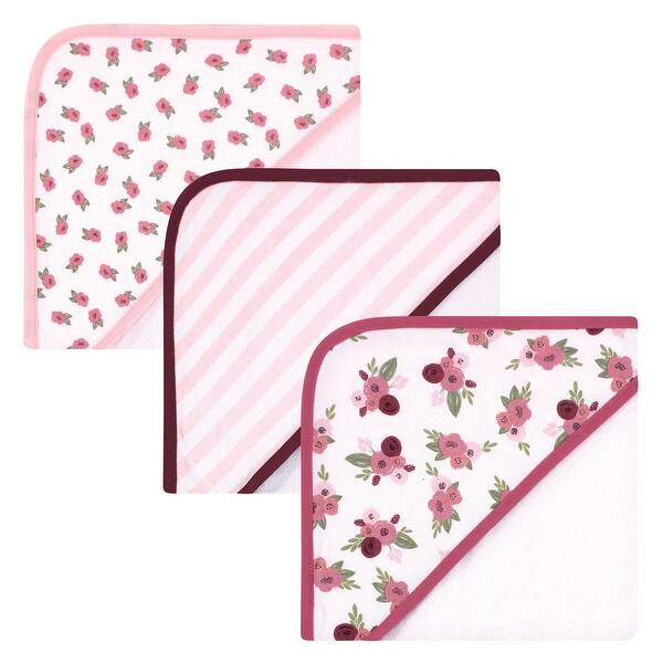 slide 1 of 1, Hudson Baby Infant Girl Cotton Rich Hooded Towels, Warm Floral, One Size - Warm Floral - One Size One Size - Warm Floral