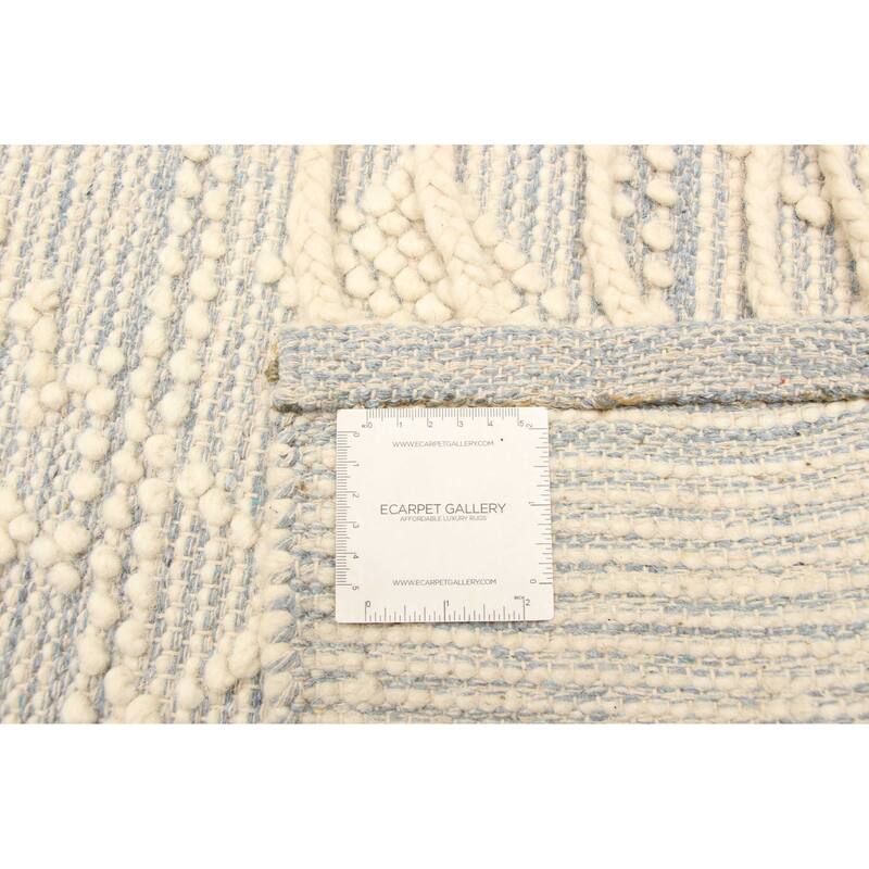 ECARPETGALLERY Braid weave Sienna Grey Wool Rug - 5'1 x 7'9