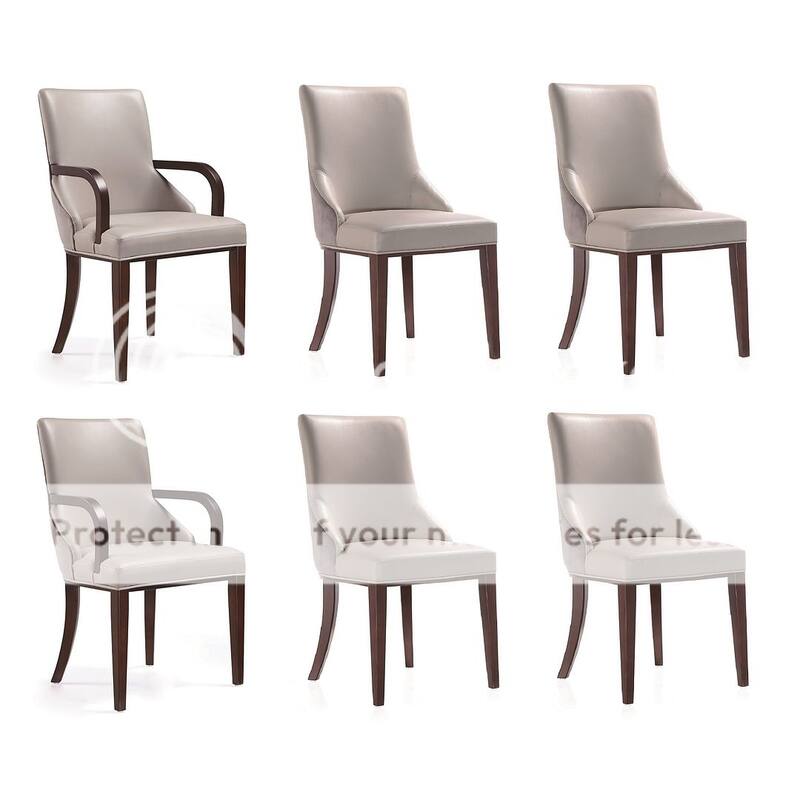 Manhattan Comfort Shubert Multi Piece Modern Faux Leather and Velvet Dining Chair Set