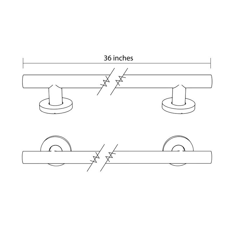 Keeney Infinity Designer Grab Bar 1.25 Dia x 36 in., Polished Chrome