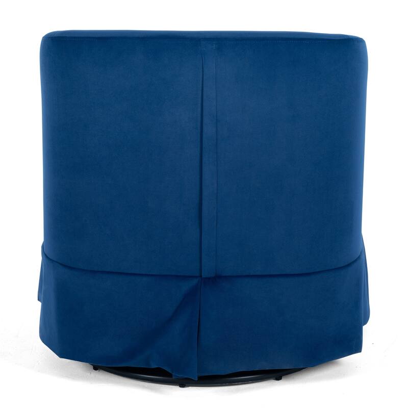 Solid Wood Frame Padded Seat Swivel Chair.