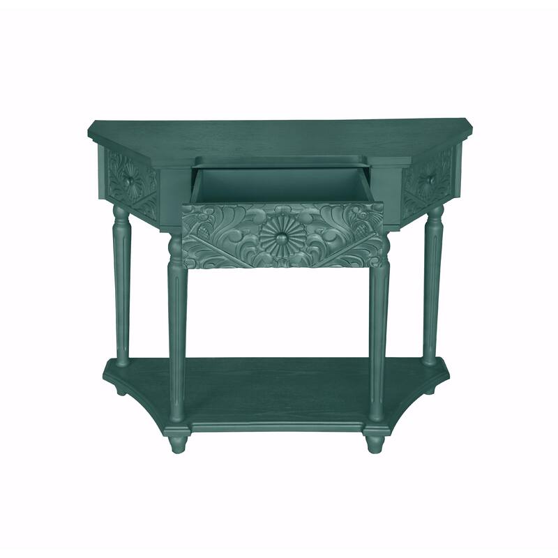 Elegant Carved 1-Drawer Console Table