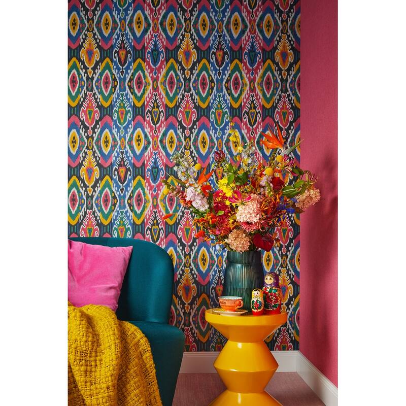 Rasch Villon Multicolor Ikat Wallpaper