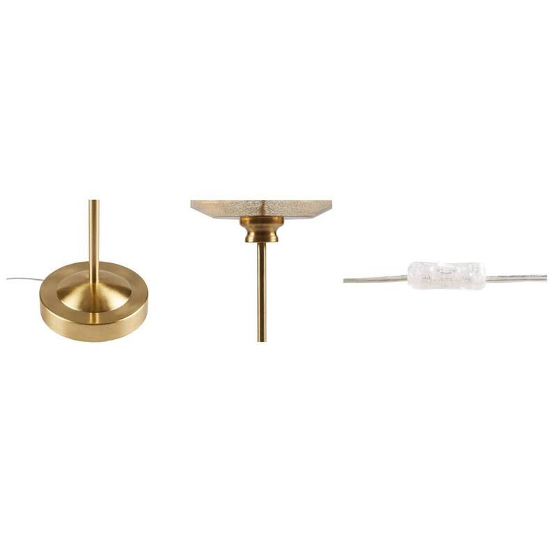 Gold Finish Table Lamp with Mercury Glass Shade Included LED Bulb