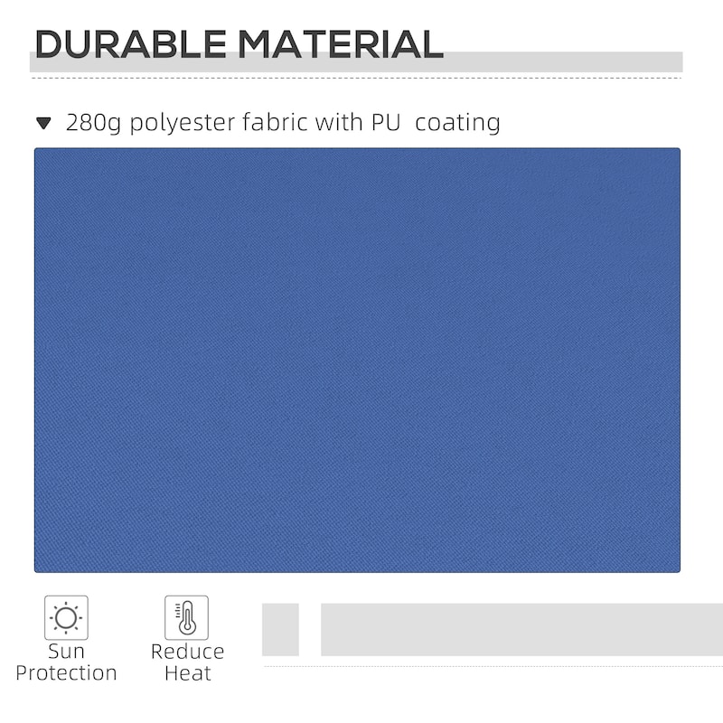 Outsunny 12' x 10' Retractable Awning Patio Awnings Sun Shade Shelter with Manual Crank Handle