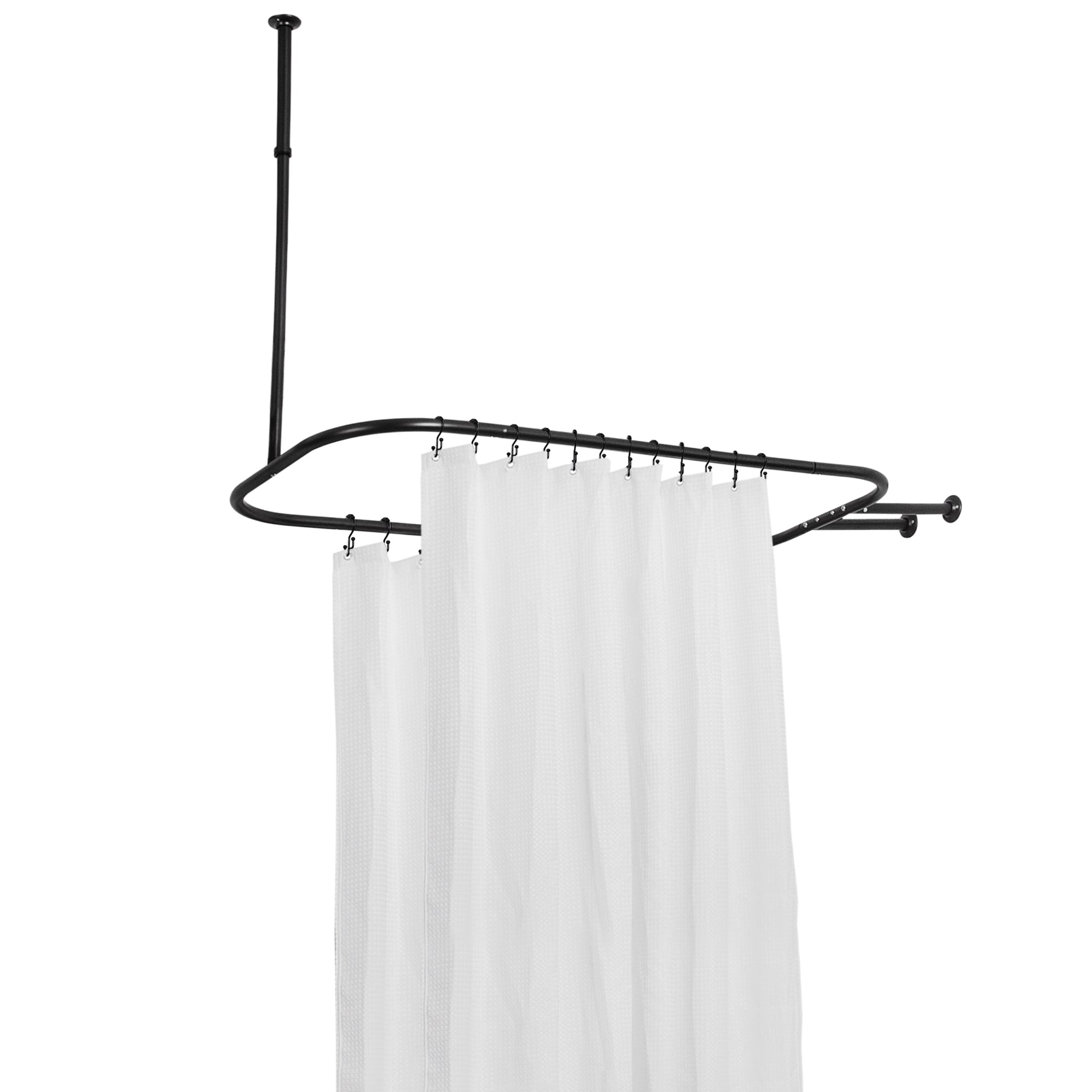 Utopia Alley Hoop Shower Rod For Clawfoot Tub Black Matt Black On Sale Overstock 28292777