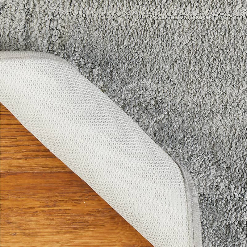 3-Piece Diamond Border Skid-Resistant Bath Rug Set