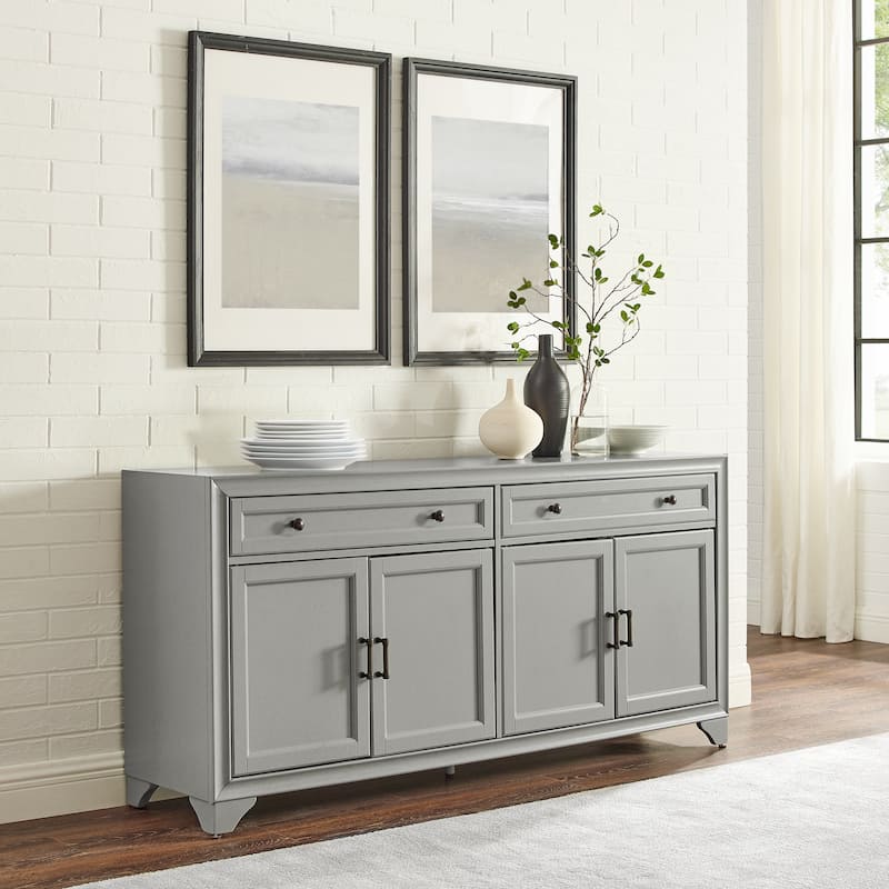 Crosley Tara Sideboard - 15"x61"x29.63" - Distressed Gray