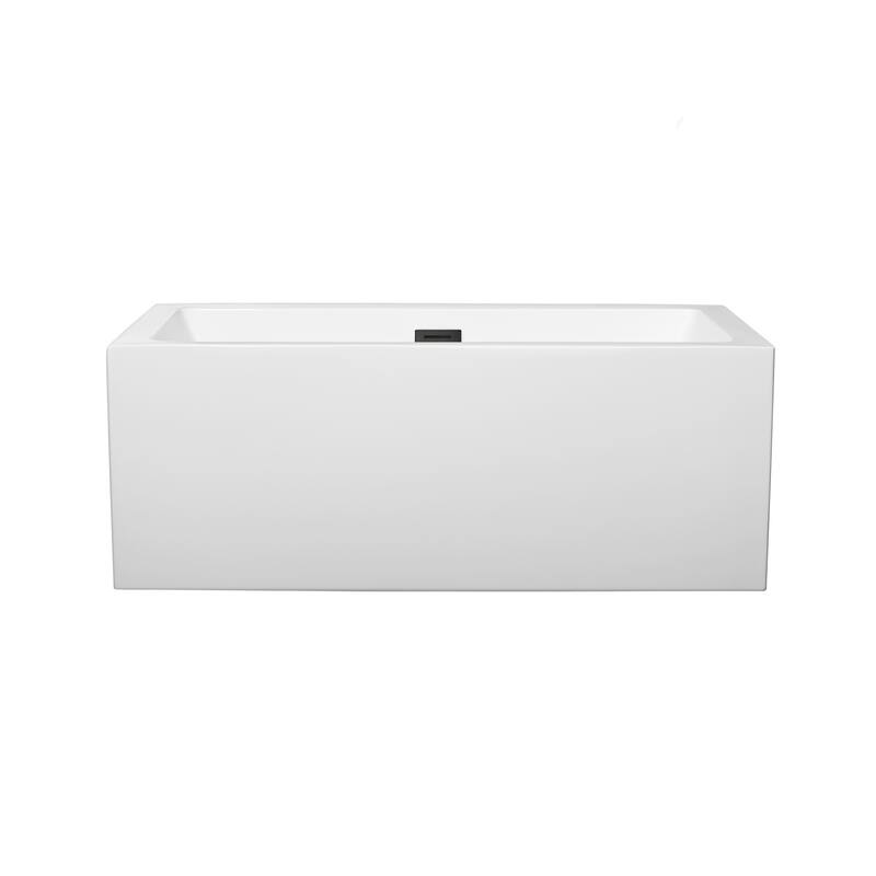 Wyndham Collection Melody 60-inch White Freestanding Soaking Bathtub