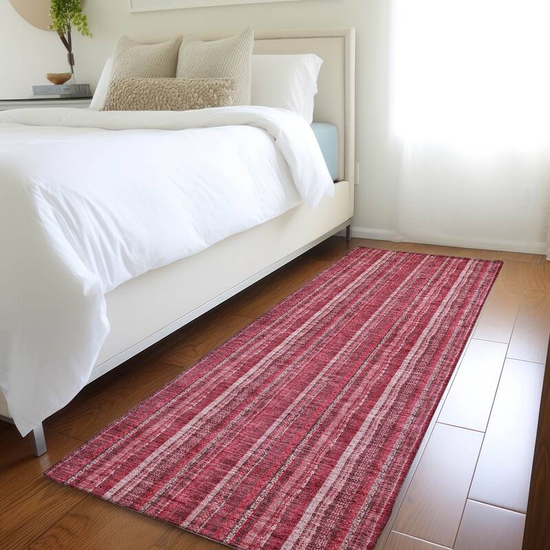 Premium Washable Super Soft Stripe Ombre Mayfield Rug - Pink - 2'3" x 7'6"