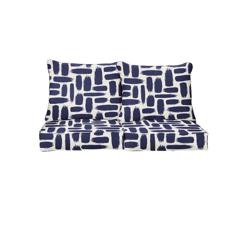 Sorra Home Outdoor Loveseat Pillow and Cushion Set