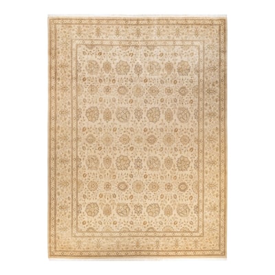 Overton Hand Knotted Wool Vintage Inspired Traditional Mogul Ivory Area Rug - 9 X 12