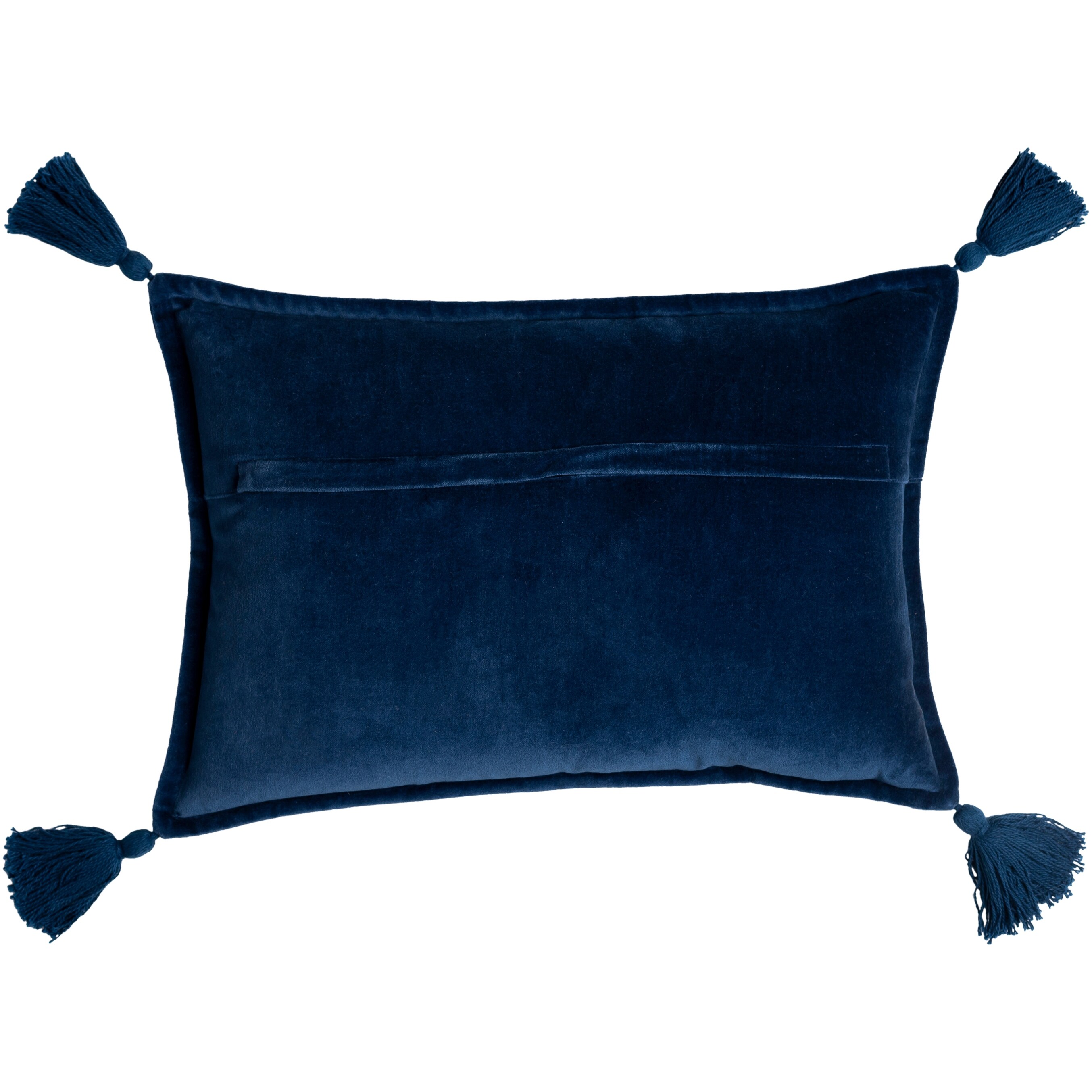 Navy blue velvet lumbar pillow discount