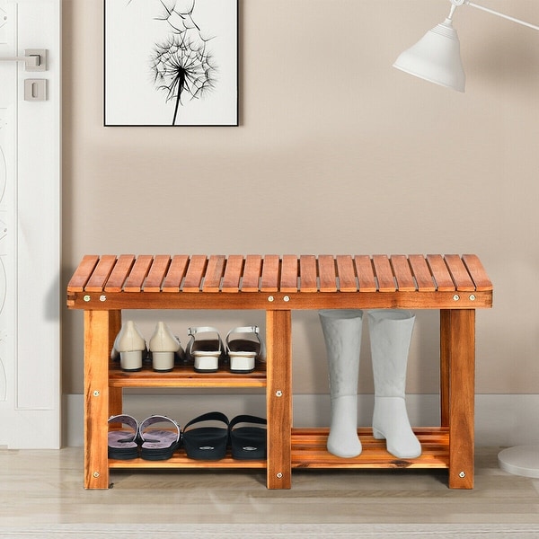 Boot and shoe online storage bench