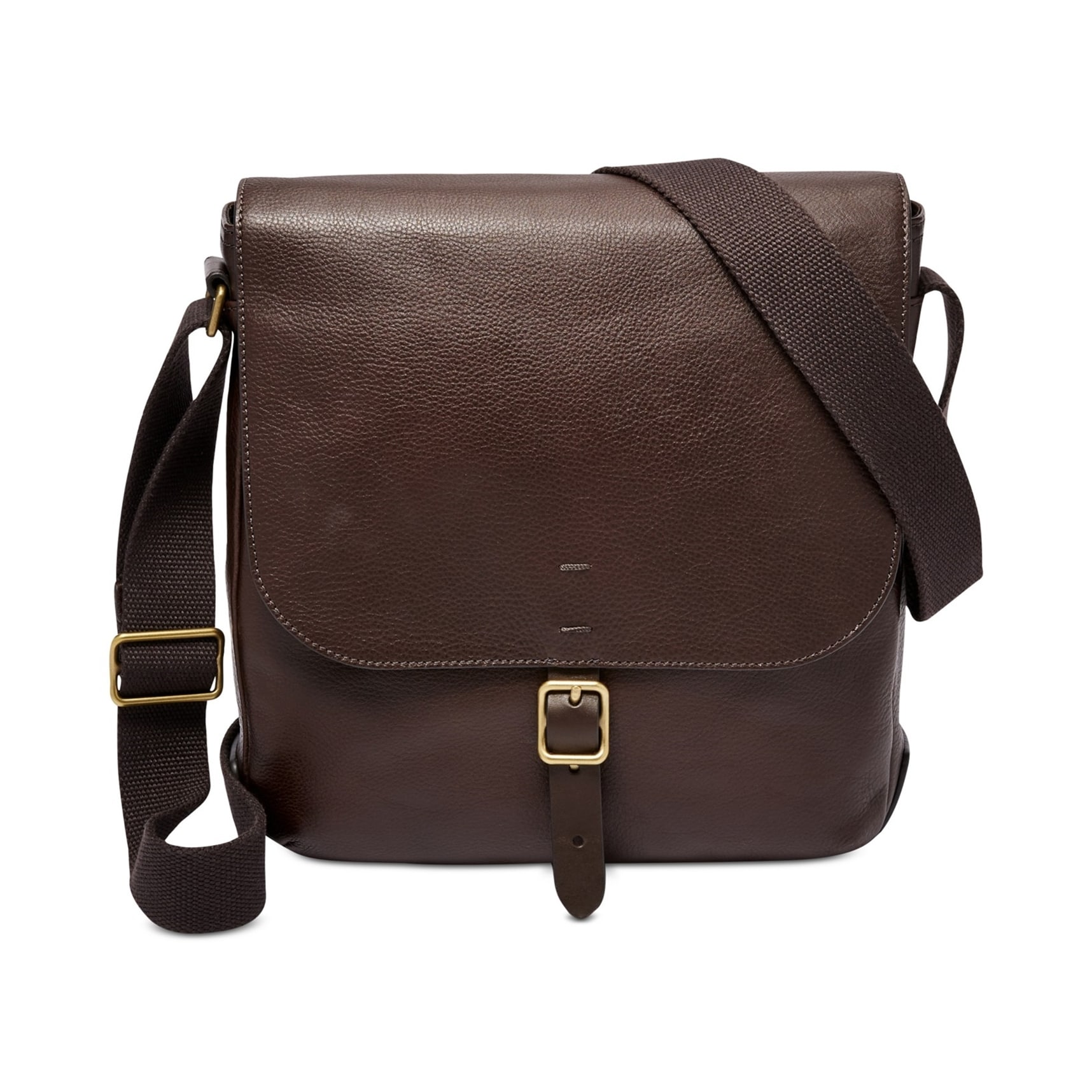 fossil messenger bag leather