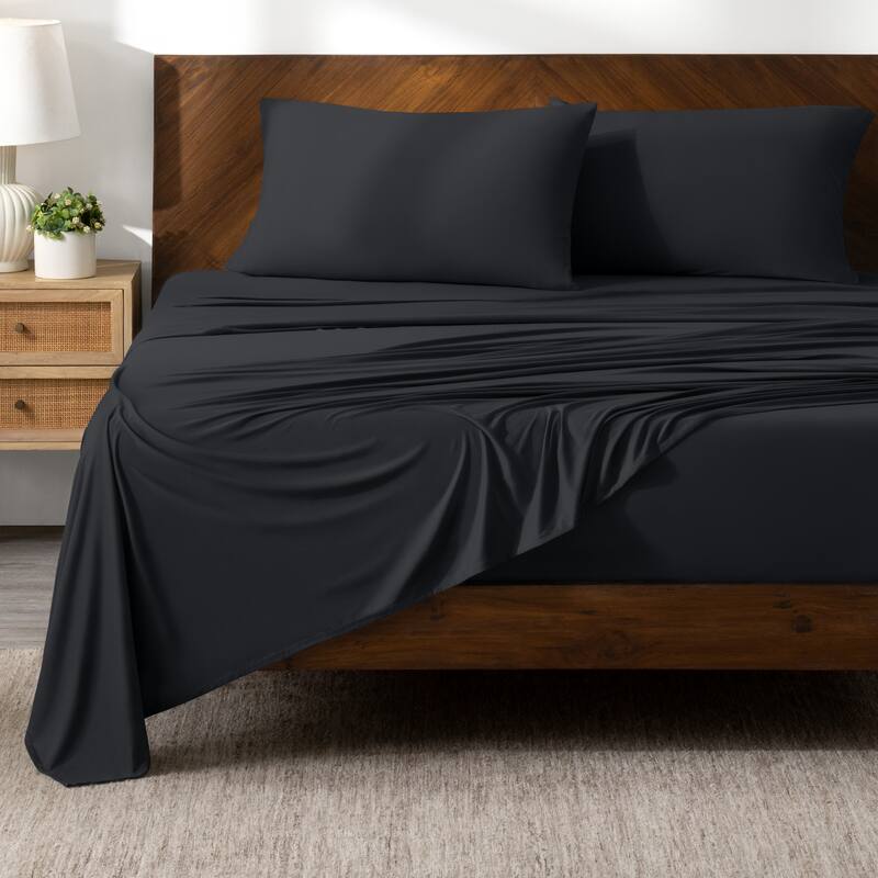Bare Home Microfiber Stretch Knit Sheet Set