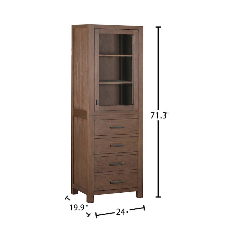 Avanity Modero 24 in. Freestanding Linen Tower with Leveling Feet - 24"W x 19.9"D x 71.3"H