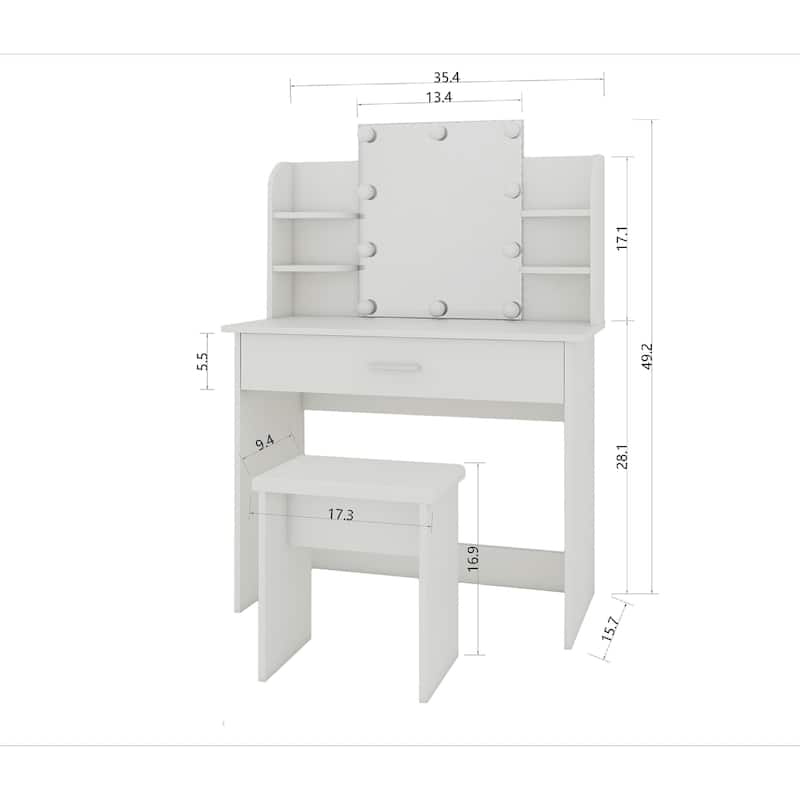 One drawer dresser table
