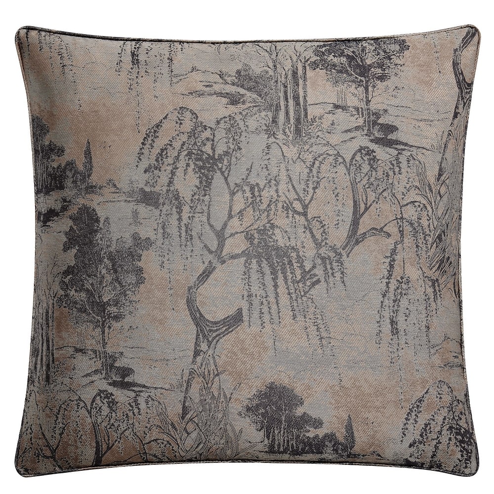 HiEnd Accents Pastoral Jacquard Euro Sham, 27"x27"