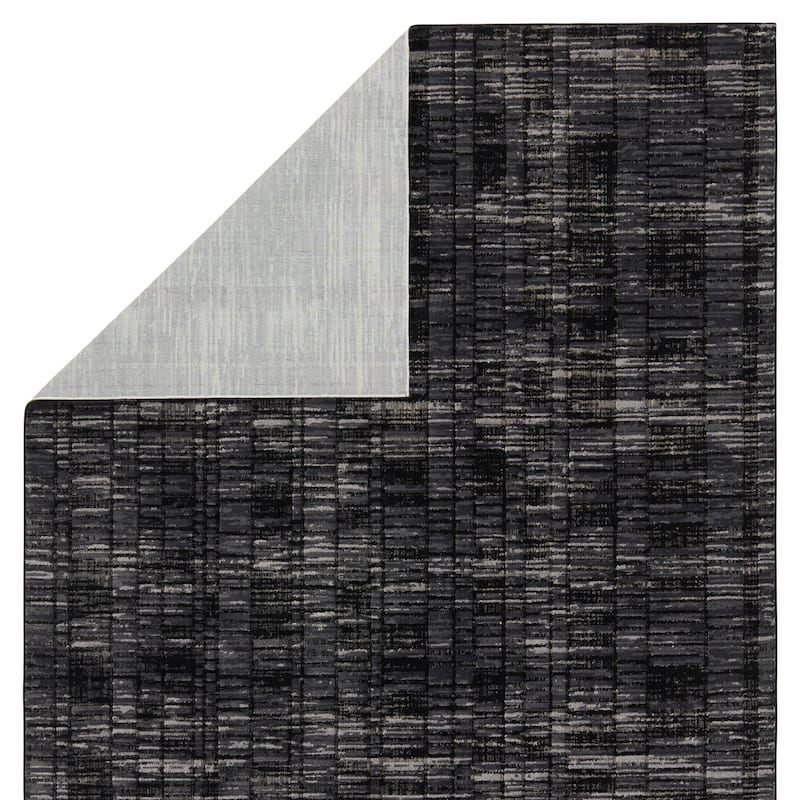 Phantom Geometric Gray/ Black Area Rug