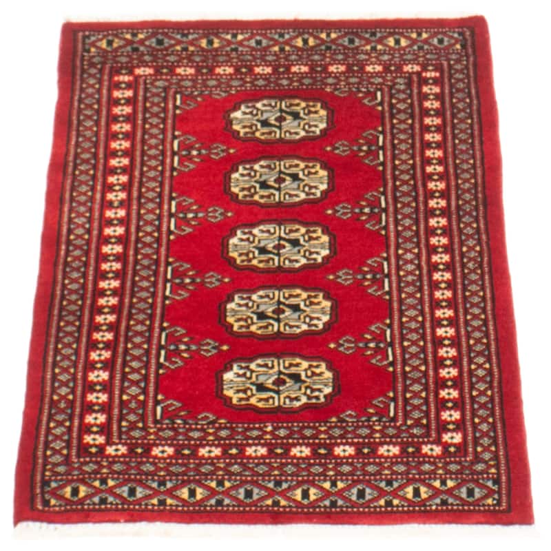 ECARPETGALLERY Hand-knotted Finest Peshawar Bokhara Red Wool Rug - 2'0 x 3'0