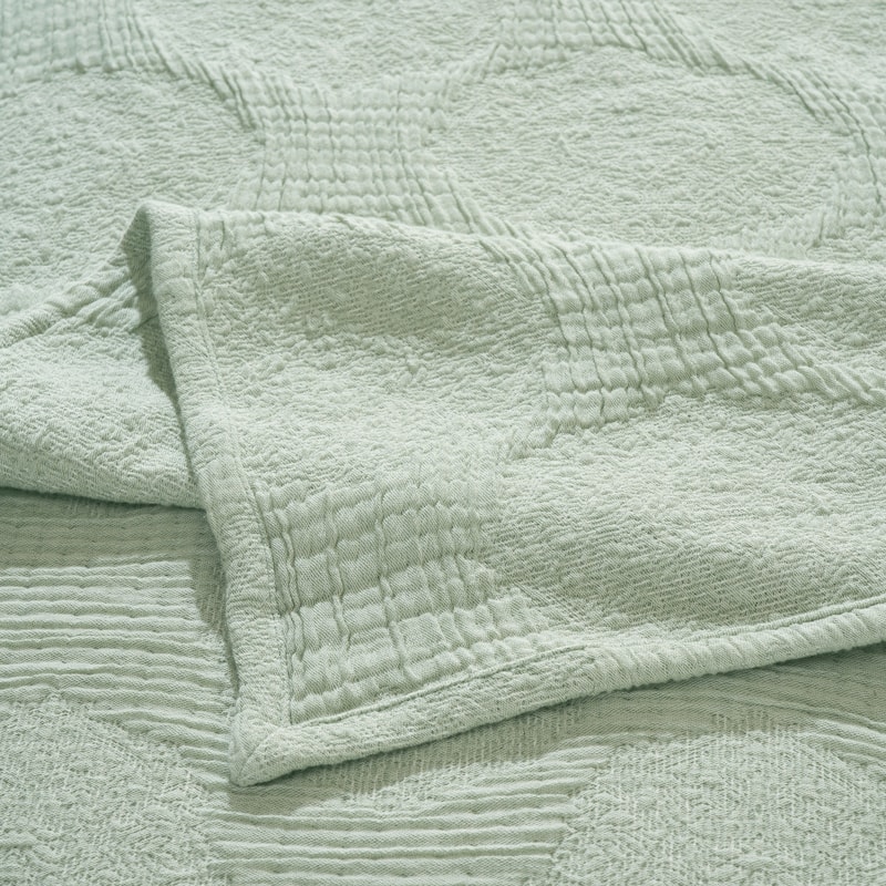 Superior Tanta Cotton Medium Weight Modern Circles Woven Coverlet